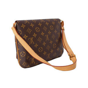 Louis Vuitton Short Leather Brown Monogram Tango Shoulder Musette Bag